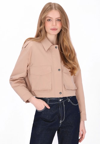 Veste mi-saison DreiMaster Maritim en beige : devant