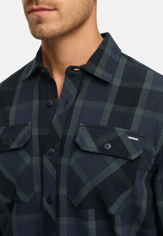 INDICODE JEANS Regular fit Overhemd 'Poma ' in Blauw