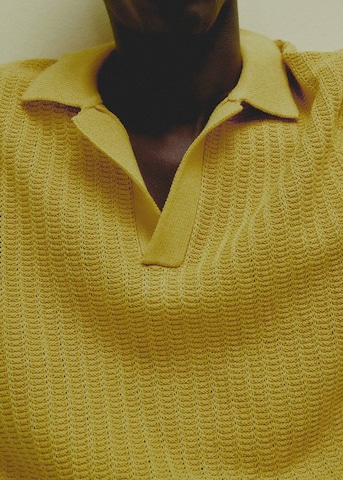 MANGO MAN Shirt in Yellow