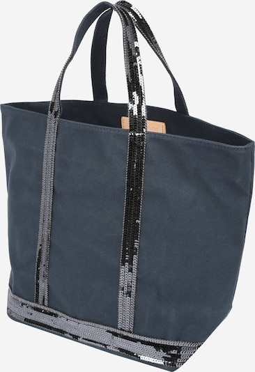 Pirkinių krepšys iš Vanessa Bruno, spalva – tamsiai mėlyna jūros spalva, Prekių apžvalga