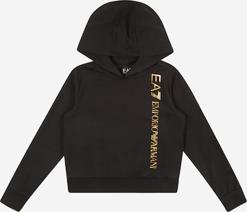 EA7 Emporio Armani Sweatshirt in Schwarz: front