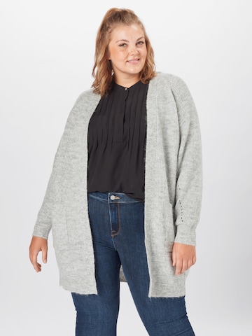 Selected Femme Curve Knit cardigan in Grey: front