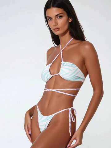 Flavia Valentini - Triángulo Bikini 'Roma Reversibile Bikini Set - Africa Aquamarina/ Africa Lilac' en lila
