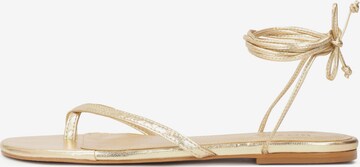 Kazar Sandals in Gold: front