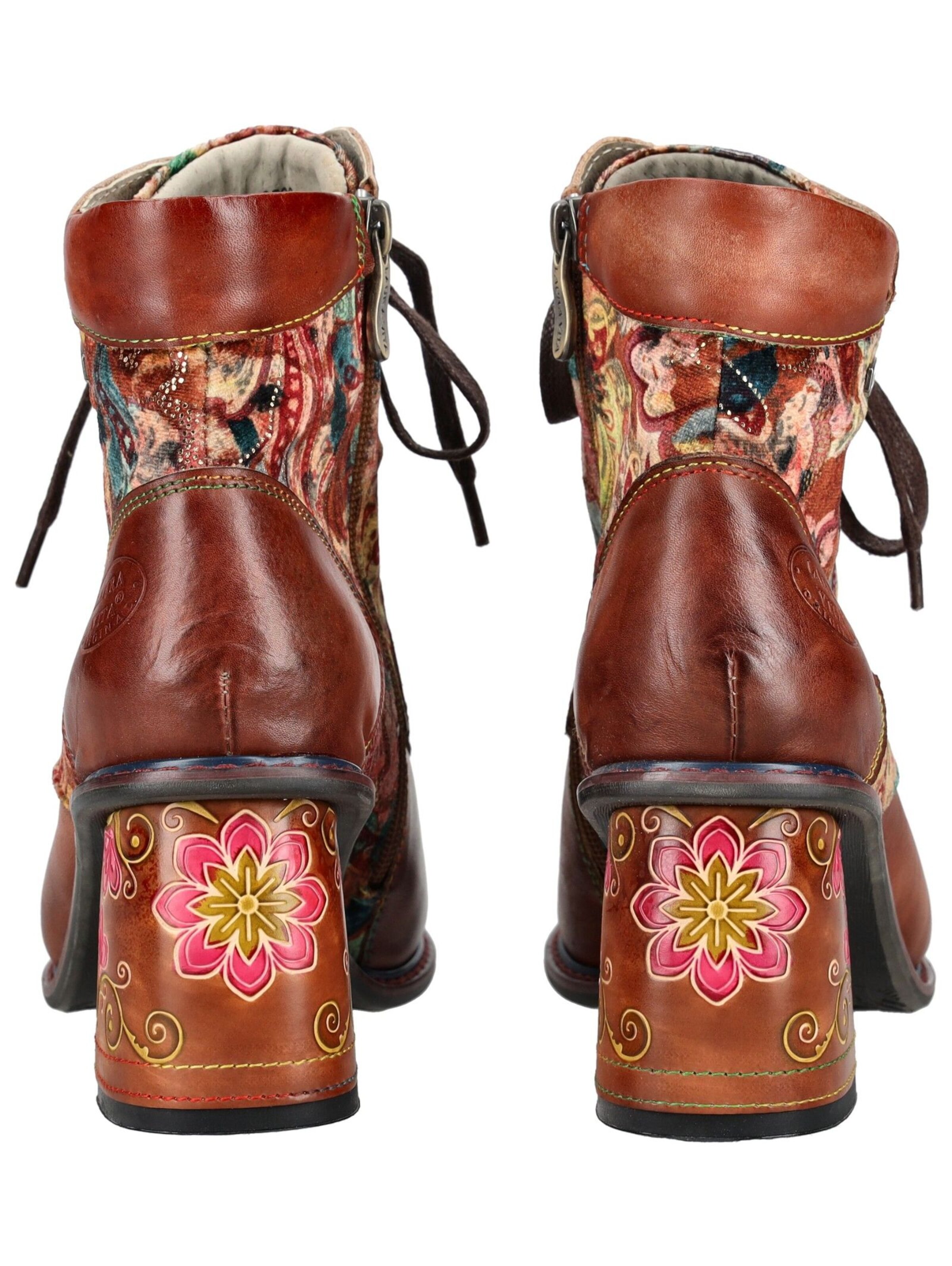 Laura Vita Lace-Up Ankle Boots in Brown