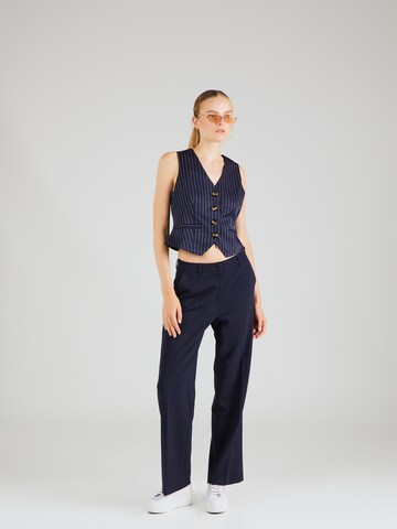 s.Oliver BLACK LABEL Loose fit Trousers with creases in Blue