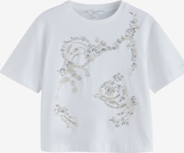 T-shirt Next en blanc : devant