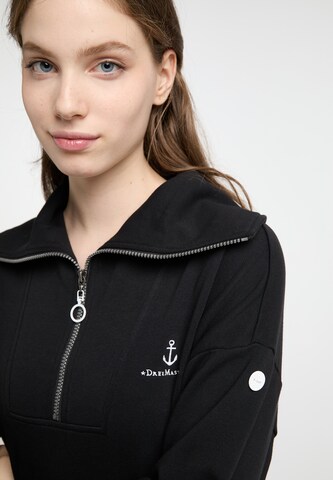 DreiMaster MaritimSweater majica 'Bridgeport' - crna boja