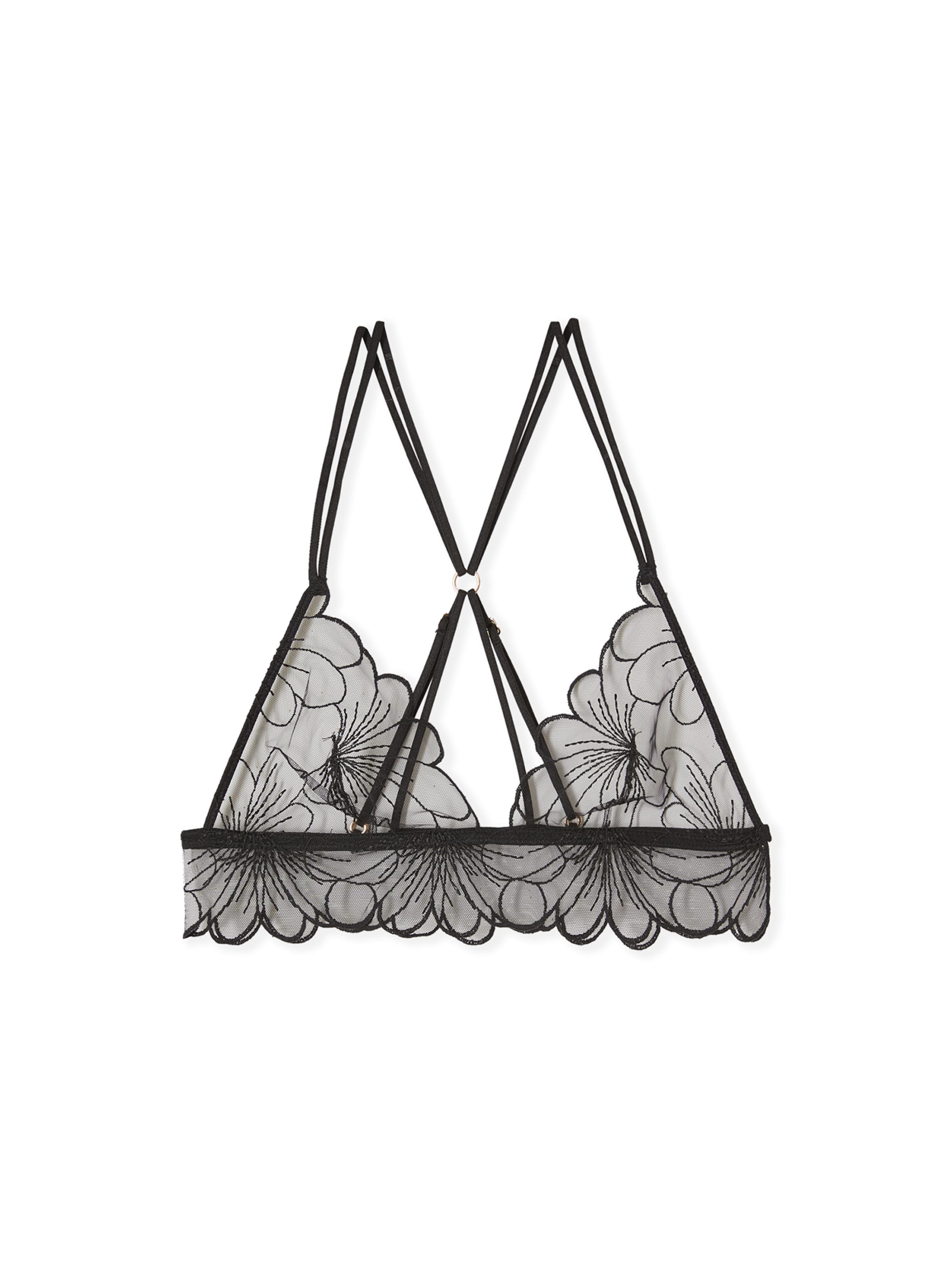 ETAM Triangel BH in Schwarz: Vorderseite