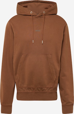 BOSS Sweatshirt 'Wefadehoody' i brun: forside