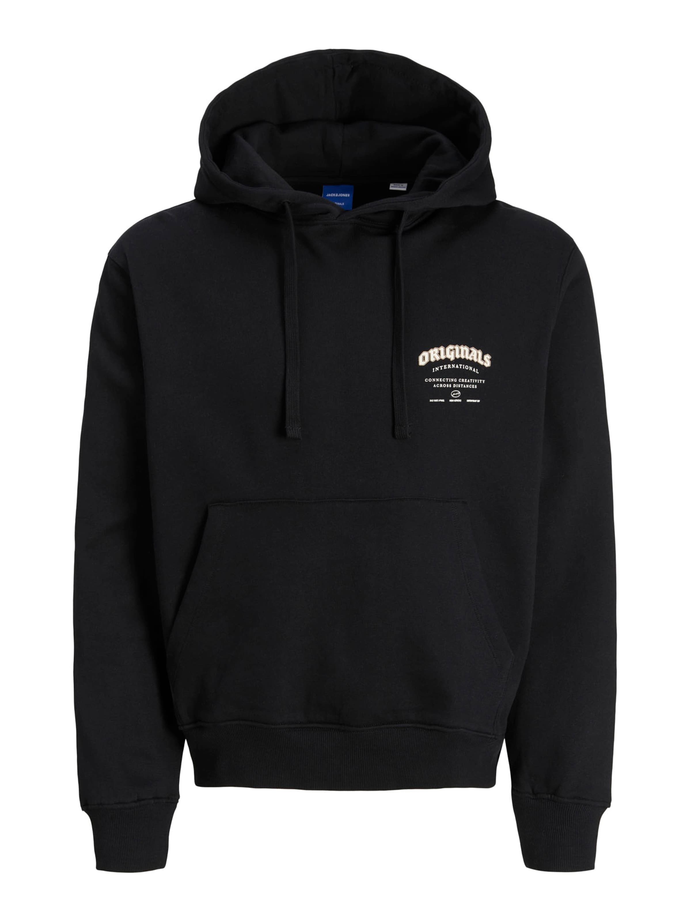 JACK & JONES Sweatshirt 'JWHMEADOWS' em S em bege / preto / branco, Vista do artigo