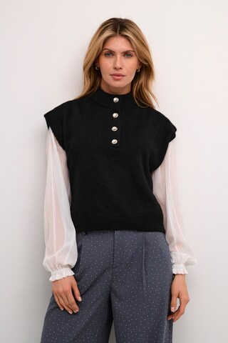 Cream Knitted vest 'CR Jangle' in Black: front