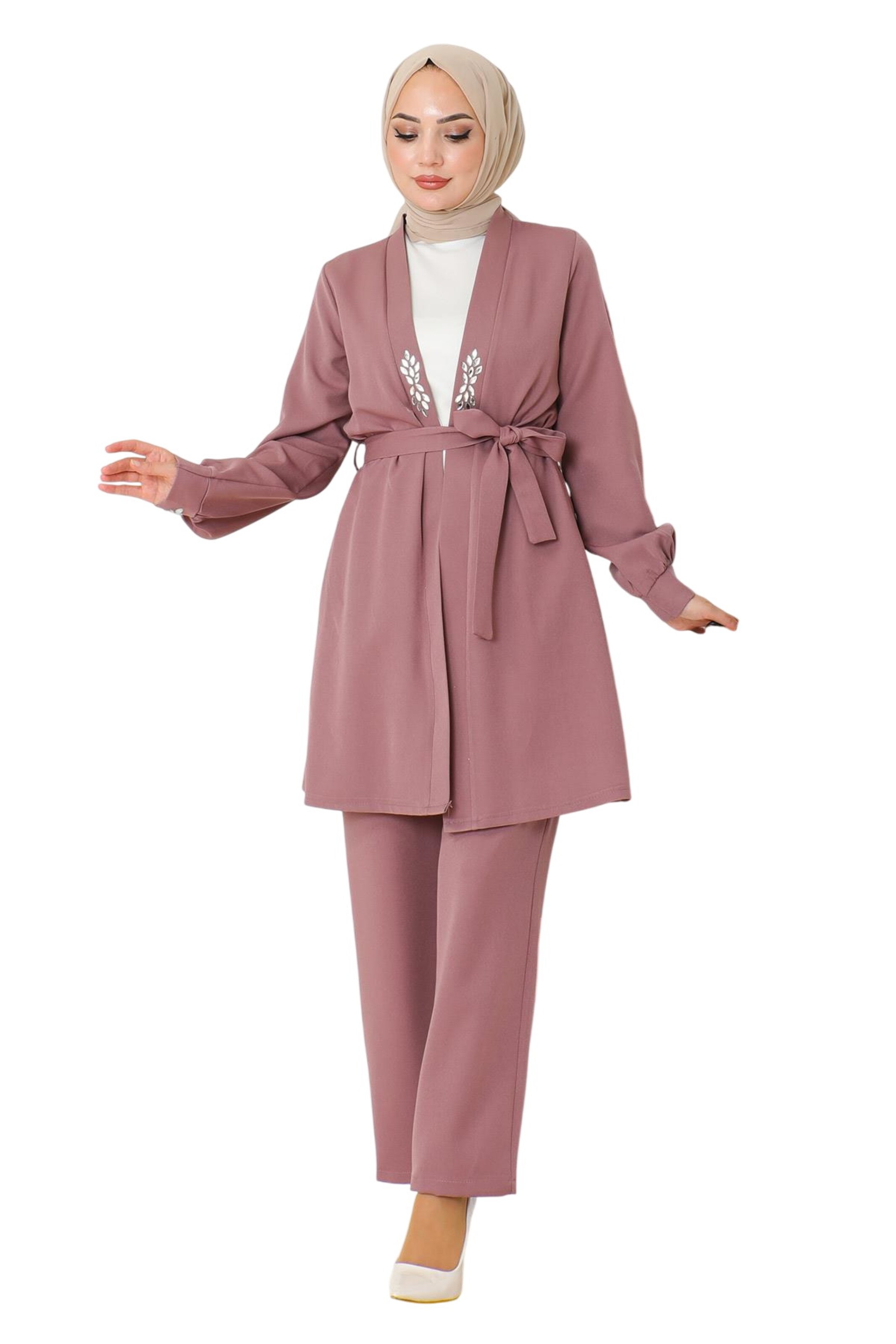 MODAMIHRAM Pantsuit in Pink: front