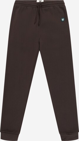 WOOD WOOD Tapered Broek 'Ran' in Bruin: voorkant