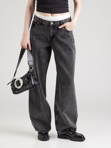 Dr. Denim Wide leg Jeans 'Hill' in Zwart: voorkant