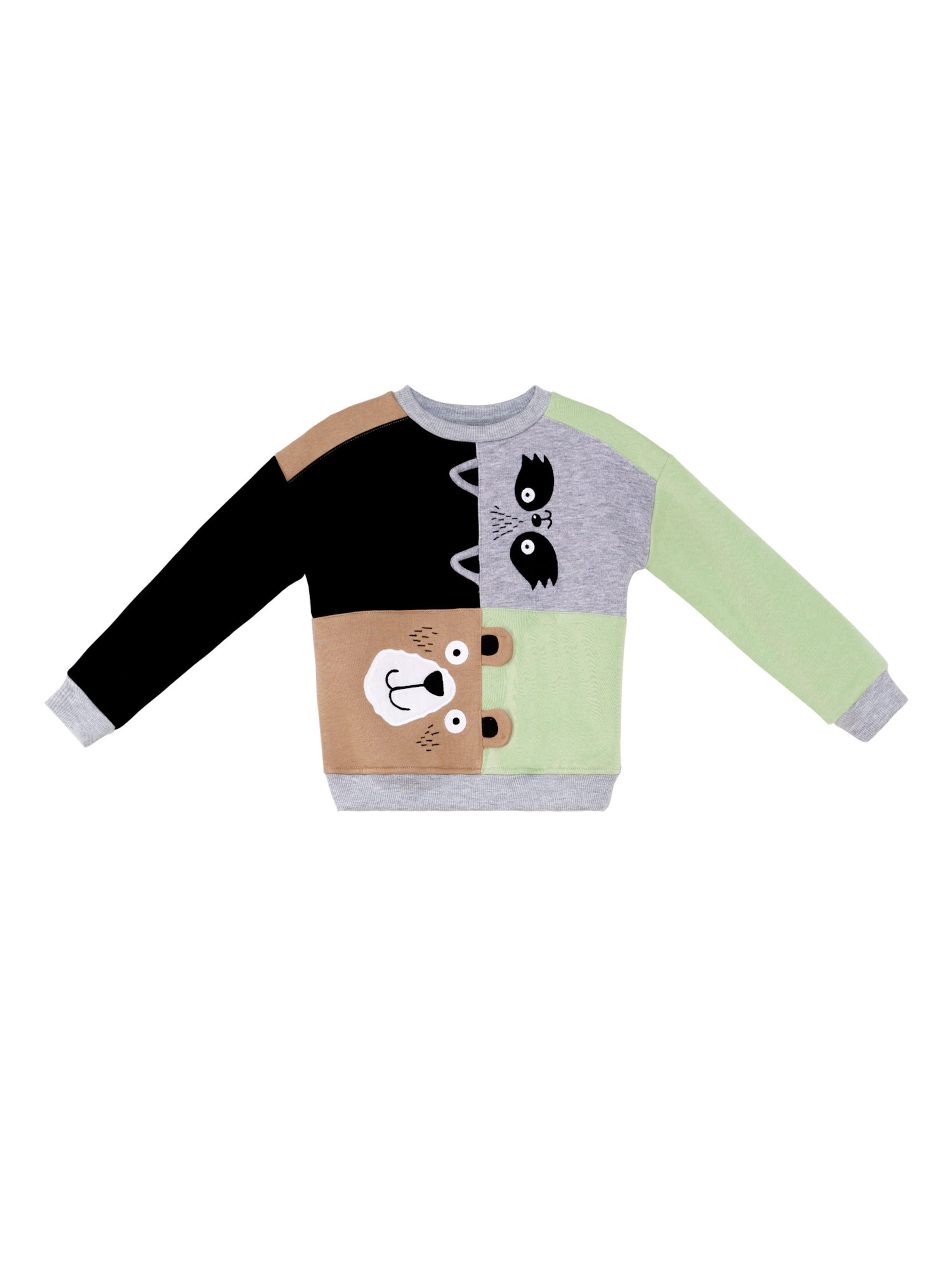 Denokids Sweatshirt 'CFF-23K1-025' in Bruin: voorkant