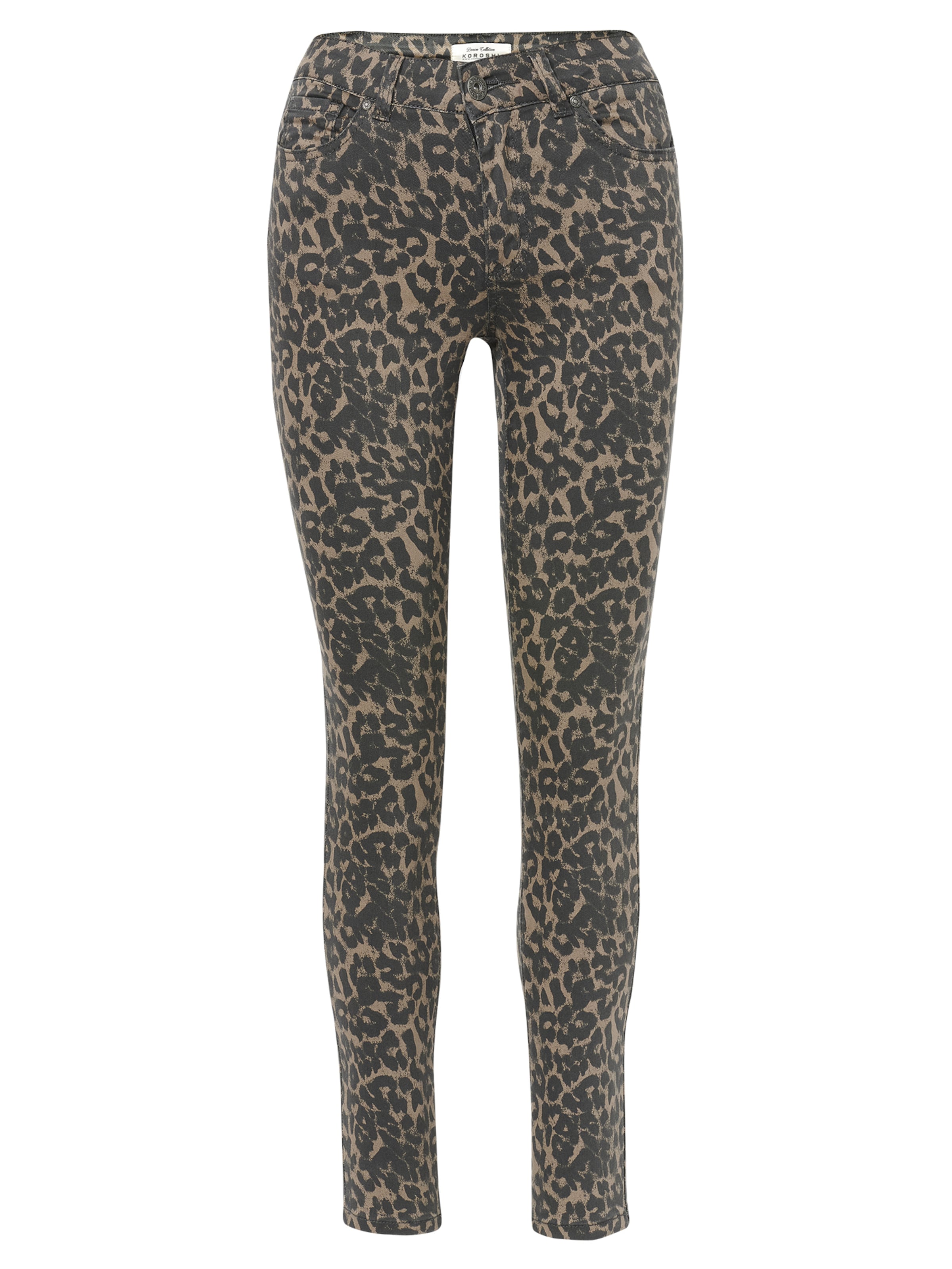 KOROSHI Skinny Fit Дънки в зелено: отпред