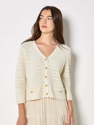 Apricot Knit cardigan ' ' in Beige: front