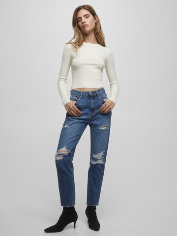 Pull&Bear Regular Jeans in Blauw: voorkant