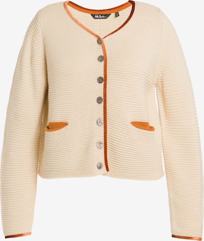 Ulla Popken Strickjacke in creme / orange, Produktansicht