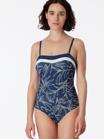 SCHIESSER Bandeau Swimsuit ' Ocean Swim ' in Blue