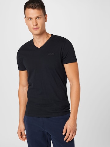 T-Shirt Superdry en noir : devant