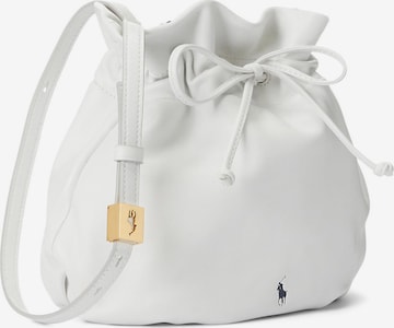 Borsa a sacco di Polo Ralph Lauren in bianco: frontale