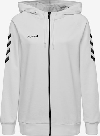 Hummel - Casaco de treino em moletão em branco: frente