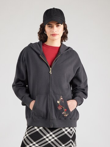 HOLLISTER Jopa na zadrgo | črna barva: sprednja stran