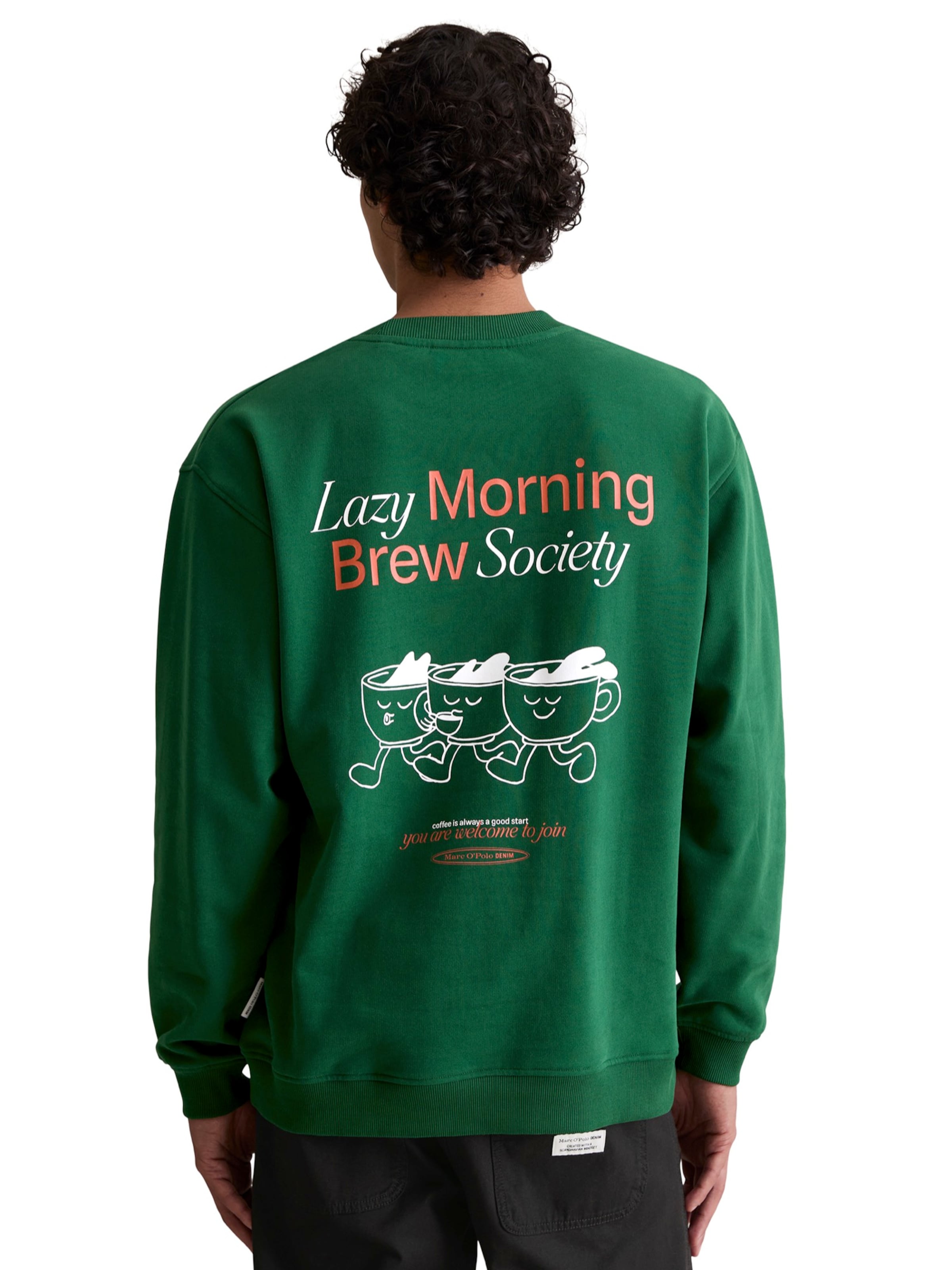 Marc O'Polo DENIMSweater majica - zelena boja: prednji dio