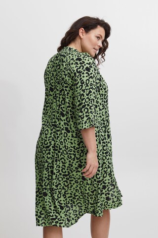 Fransa Curve Shirt Dress in Green