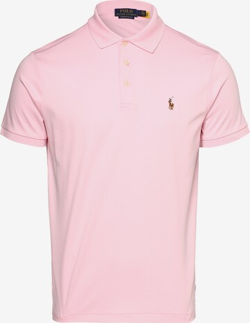 T-Shirt Polo Ralph Lauren en rose : devant