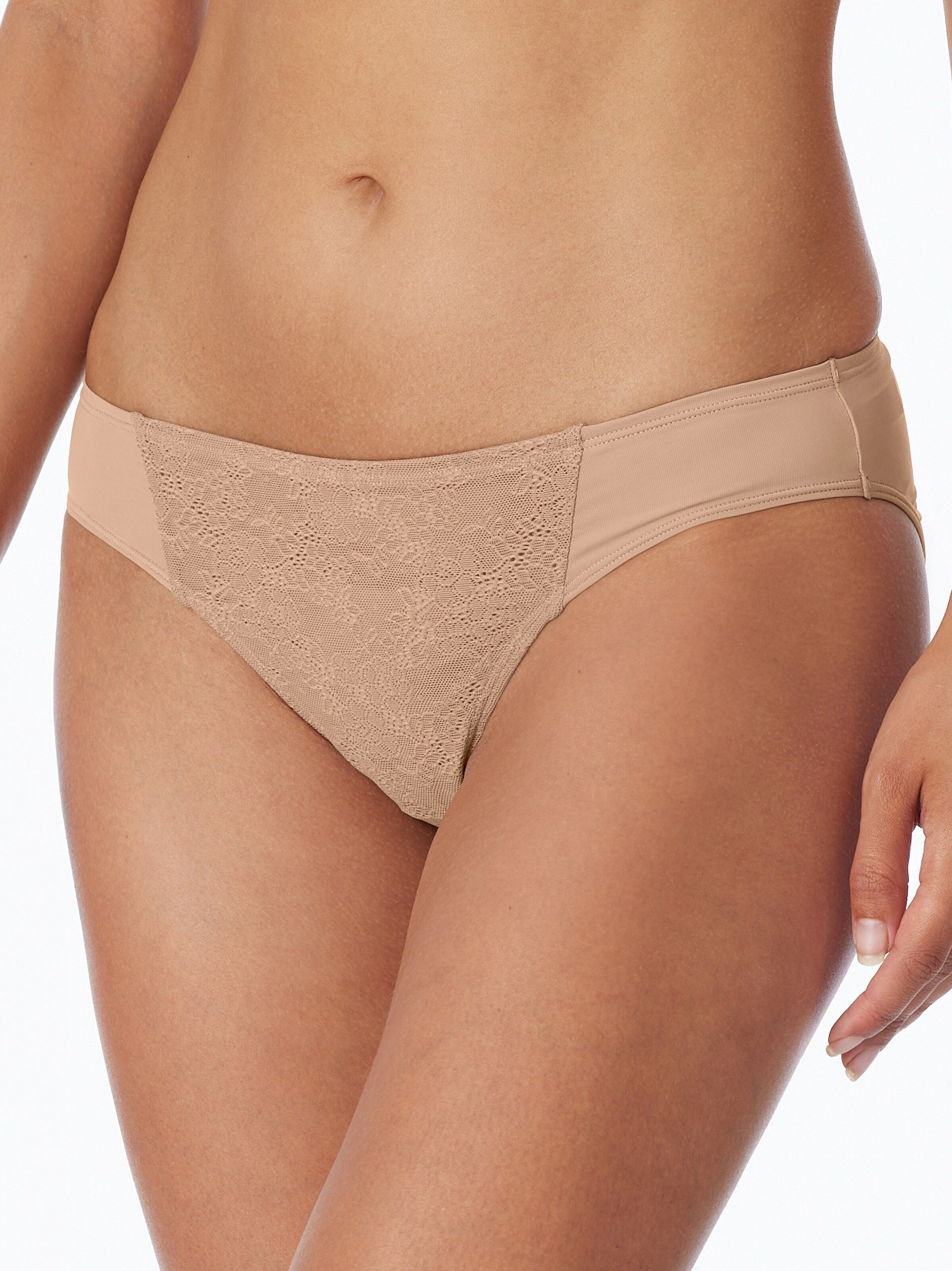 Slip ' Air blickdichte Spitze ' SCHIESSER en beige : devant