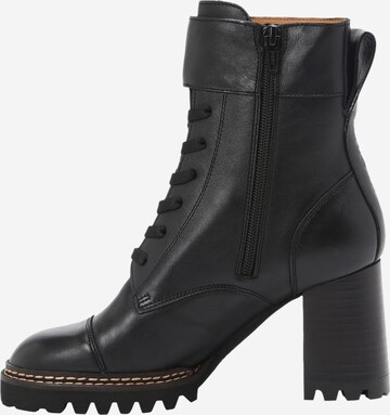 See by Chloé - Botines con cordones 'Mallory' en negro