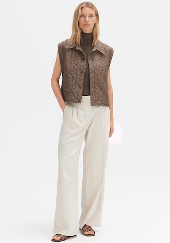 OPUS Loose fit Pleat-front trousers 'Marzena' in Beige