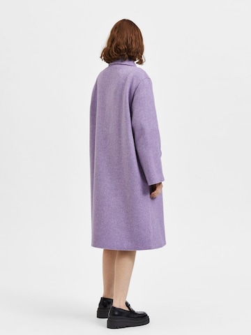 SELECTED FEMME Between-Seasons Coat in Purple