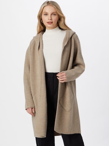 Zwillingsherz Knit Cardigan 'Annabell' in Beige: front