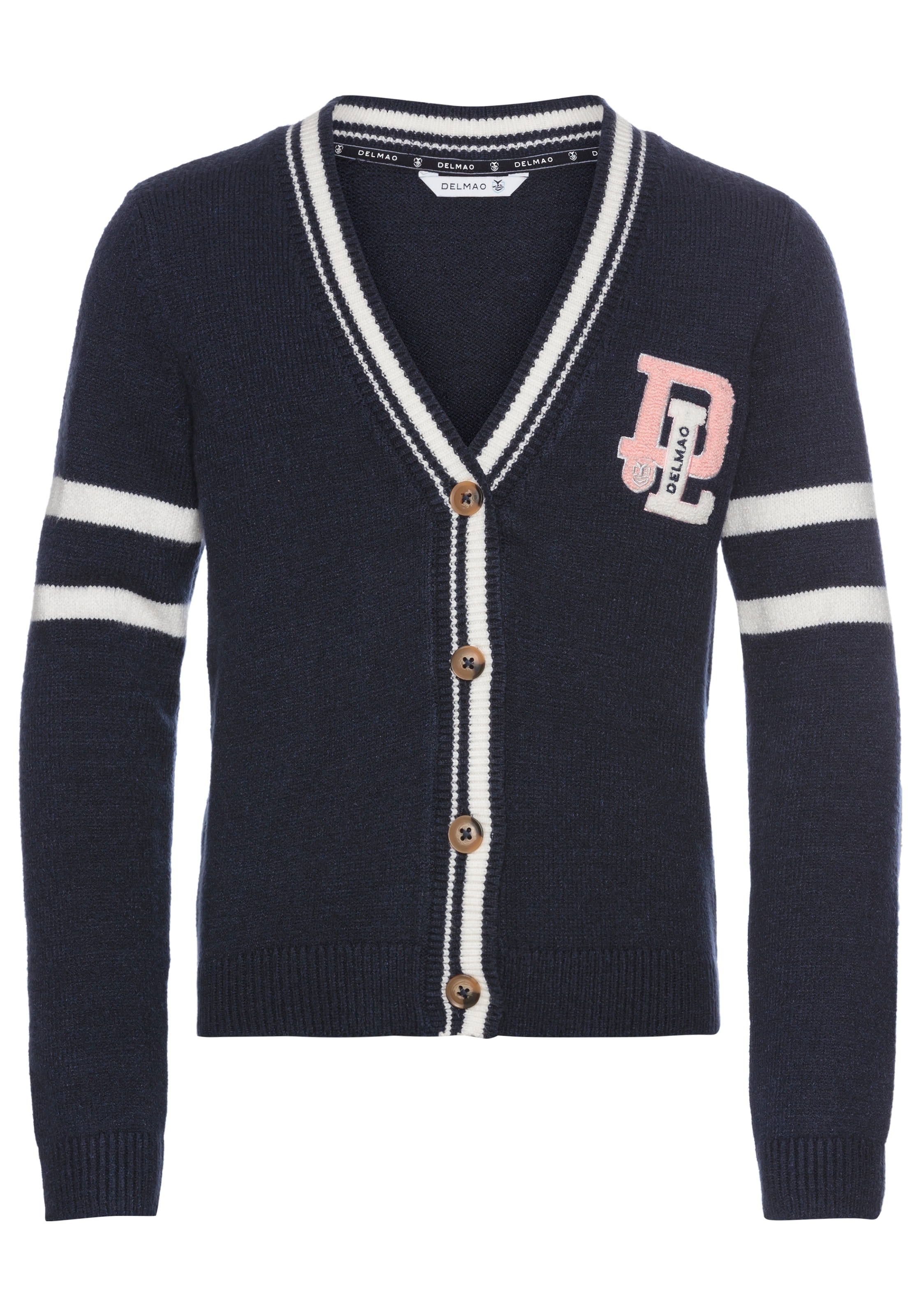 DELMAO Strickjacke in Blau: Vorderseite