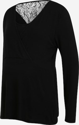 Mamalicious Curve Shirt in Zwart: voorkant