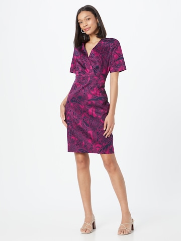 Robe fourreau COMMA en violet : devant