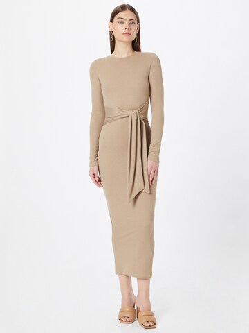 Robe Misspap en beige : devant