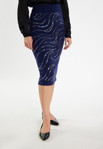 usha BLACK LABEL Rok in Blauw: voorkant