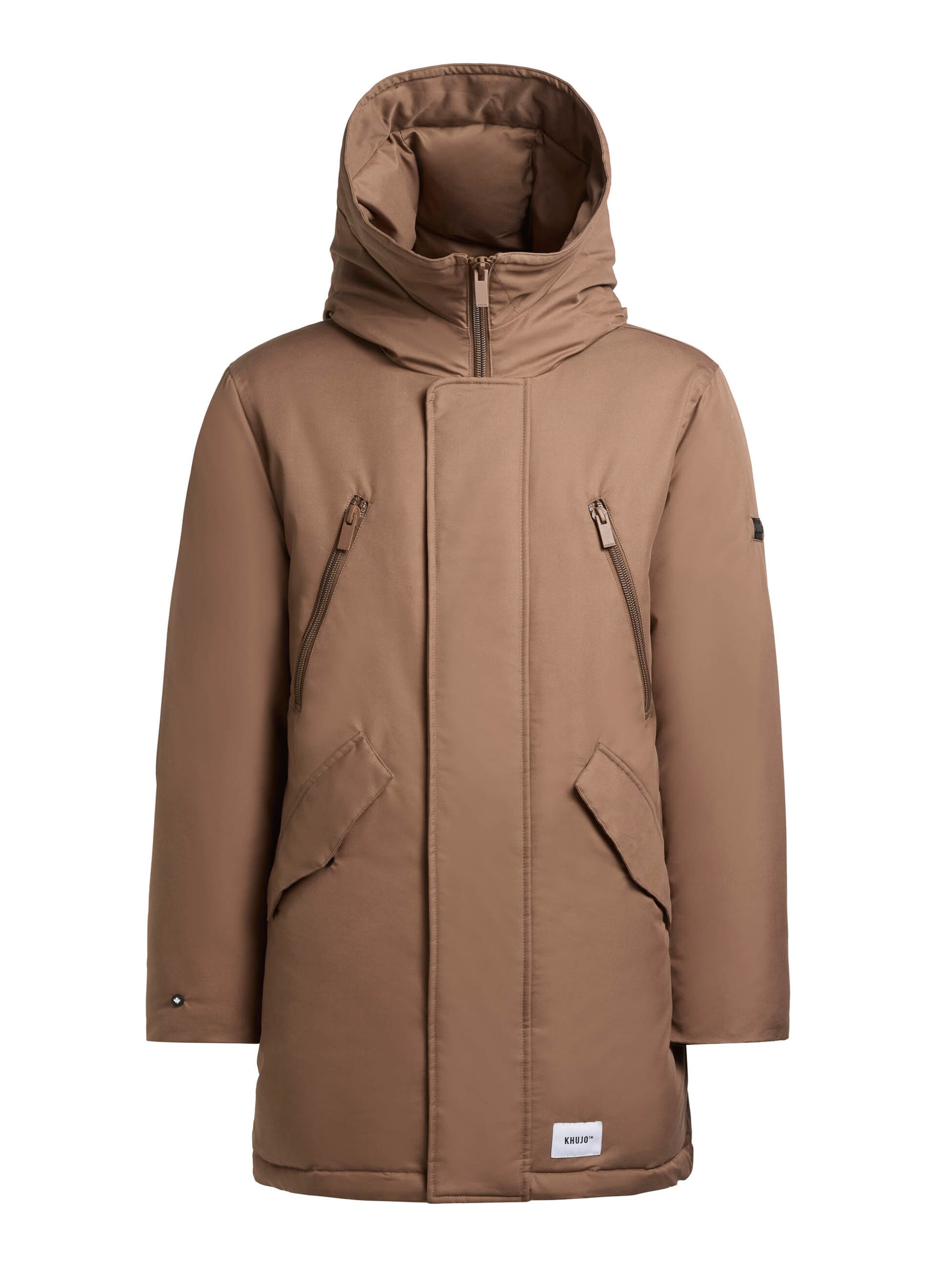 khujo Winterjacke 'Nate' in Braun: Vorderseite