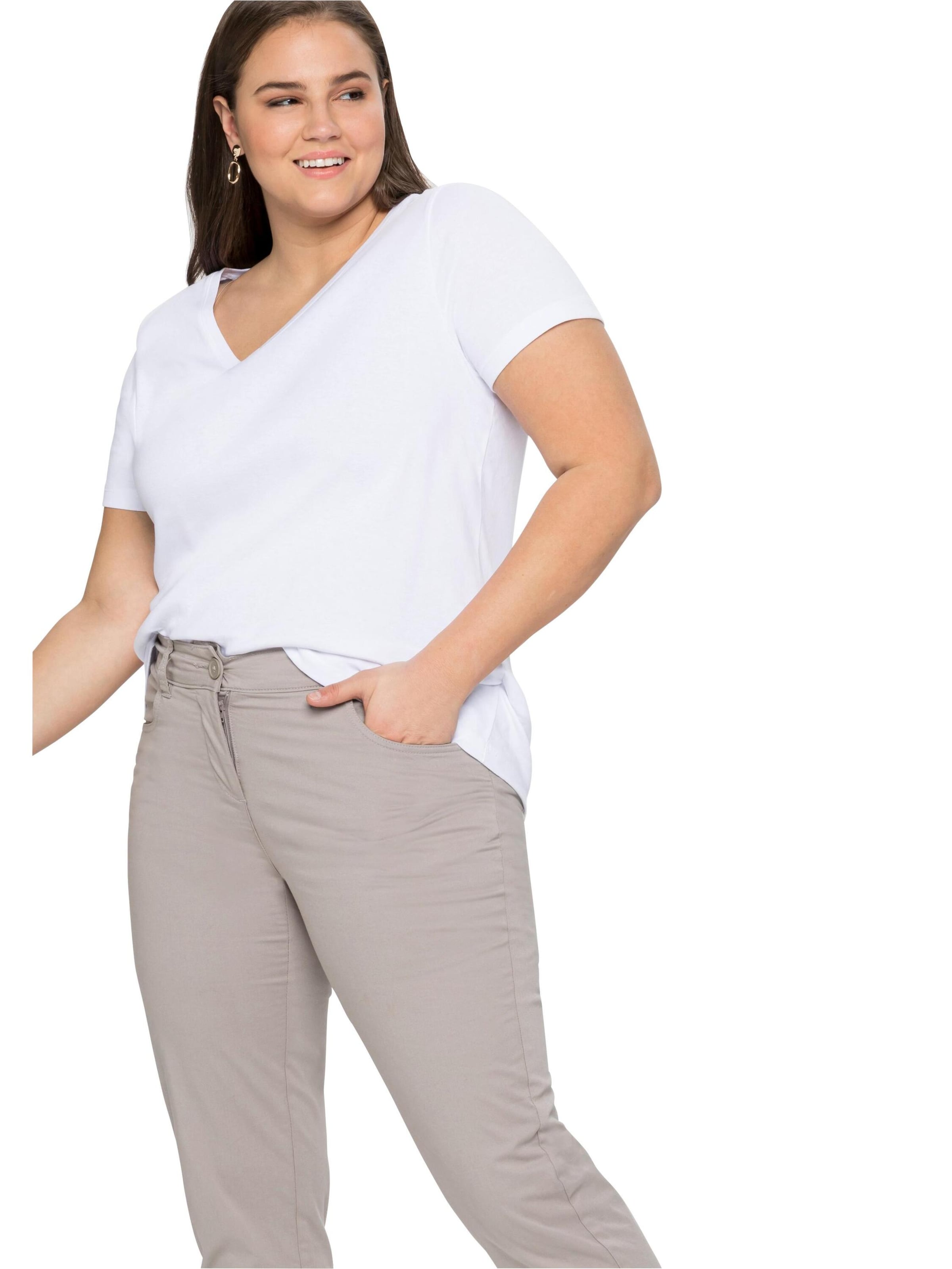 Slimfit Pantaloni di SHEEGO in grigio