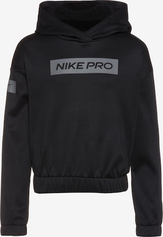 NIKE Athletic Sweatshirt in Black: front