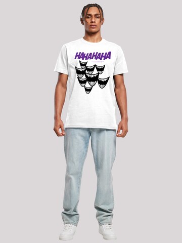 T-Shirt 'DC Comis Superhelden Batman Joker Smile' F4NT4STIC en blanc