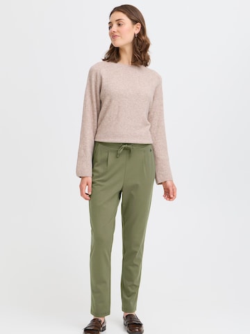 Fransa Tapered Bandplooibroek 'FRZASTRETCH 1' in Groen