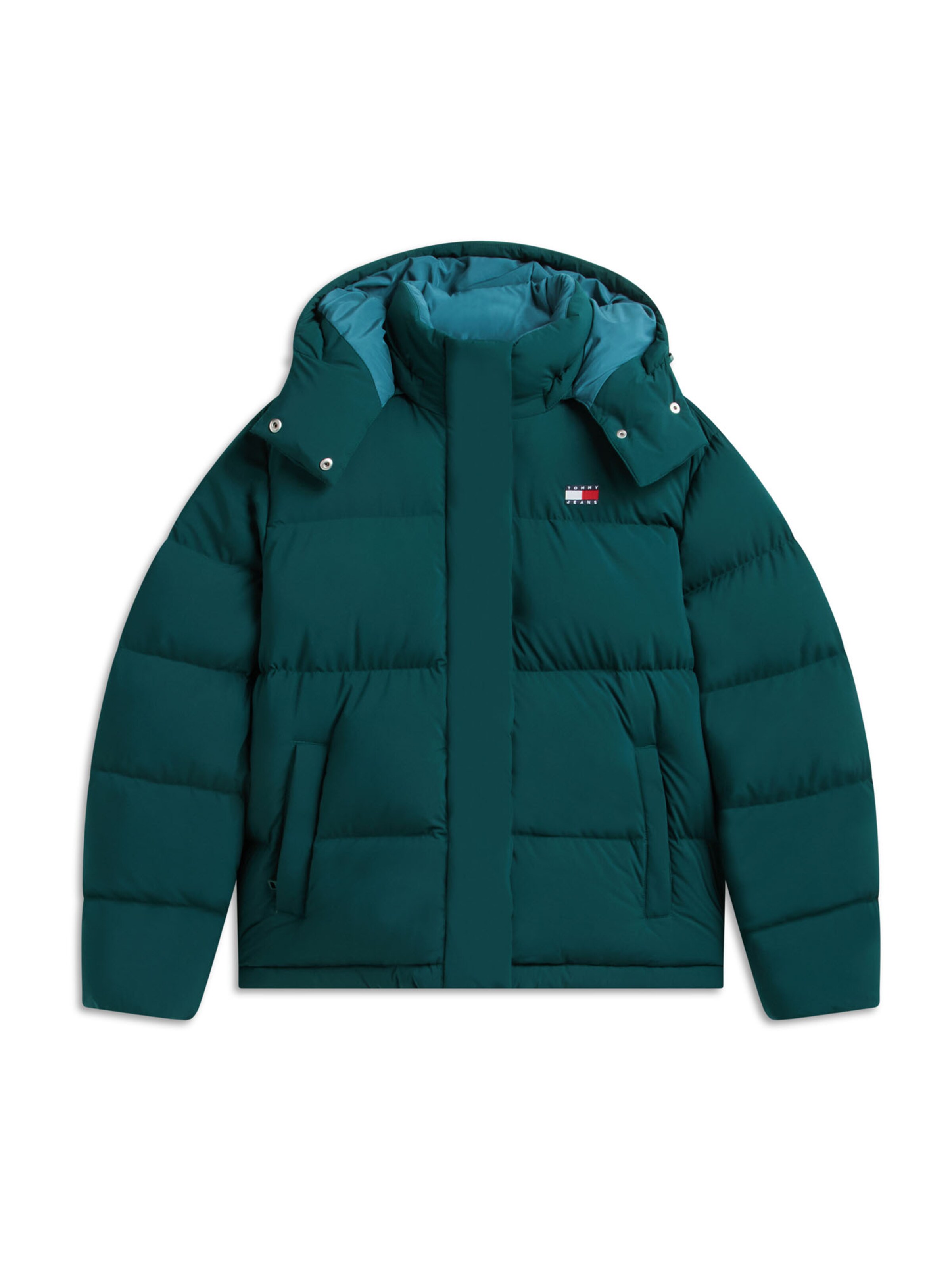 Tommy Jeans Zimná bunda 'ALASKA' - Zelená: predná strana