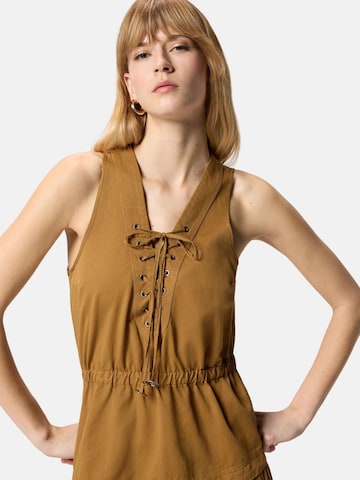 PINKO - Vestido 'PINKO CASARSA ABITO VOILE E GABARDINA ABITO' en marrón