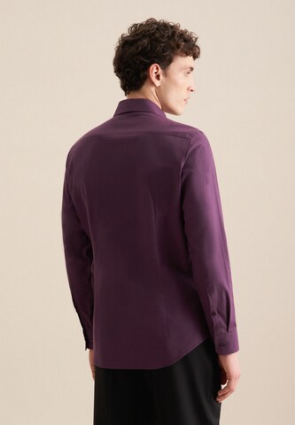 SEIDENSTICKER Slim fit Business shirt in Purple